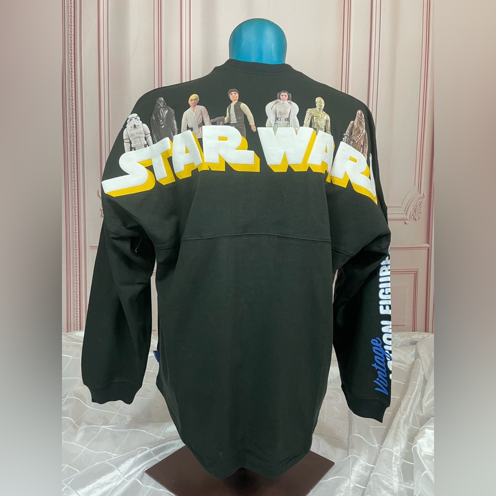 Disney Parks Star Wars Vintage Action Figure Jedi Spirit Jersey Adult Sze XL L M